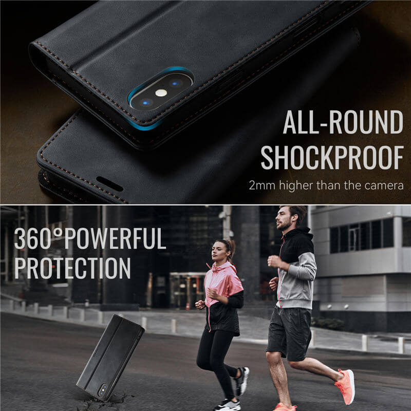 CaseMe iPhone X/XS Magnetic Wallet Case with RFID Blocking