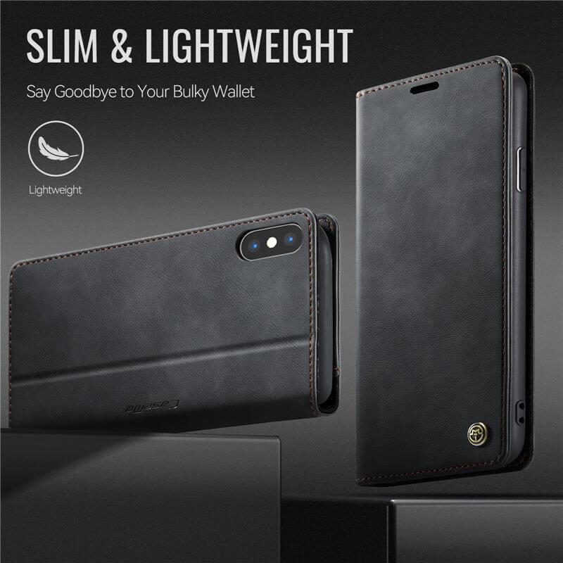 CaseMe iPhone X/XS Magnetic Wallet Case with RFID Blocking