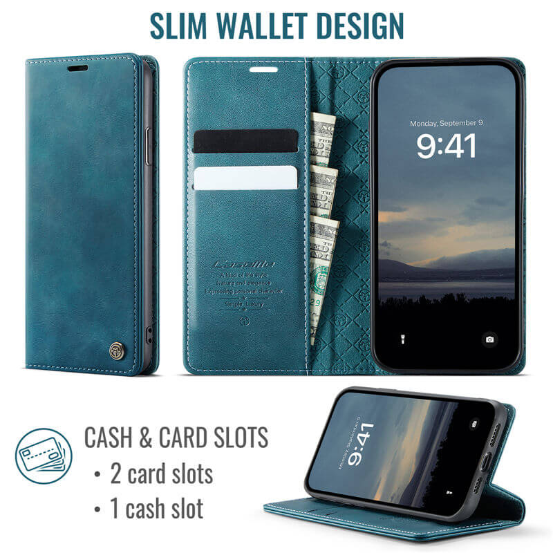 CaseMe iPhone X/XS Magnetic Wallet Case with RFID Blocking