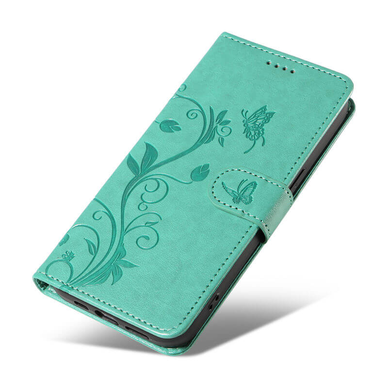 For iPhone 16 Plus Apricot Blossom Embossed Pattern Wallet Case