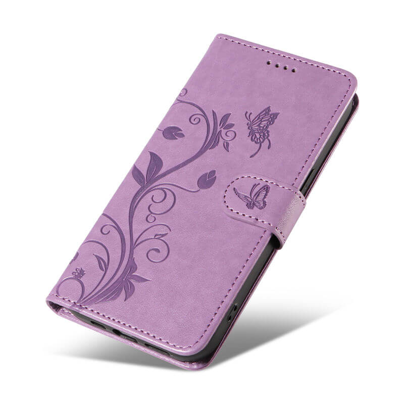 For iPhone 16 Plus Apricot Blossom Embossed Pattern Wallet Case