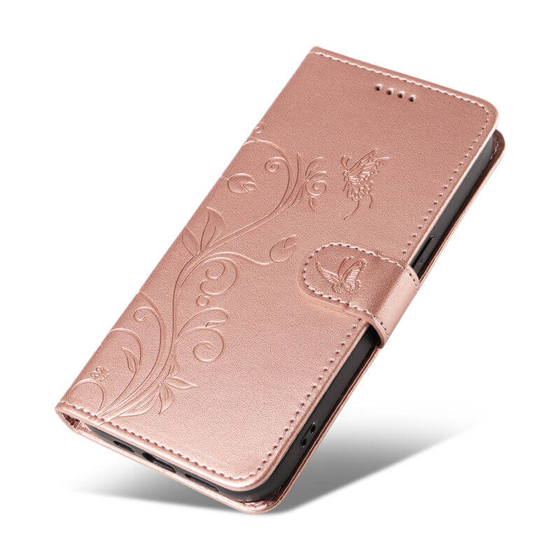 For iPhone 16 Plus Apricot Blossom Embossed Pattern Wallet Case