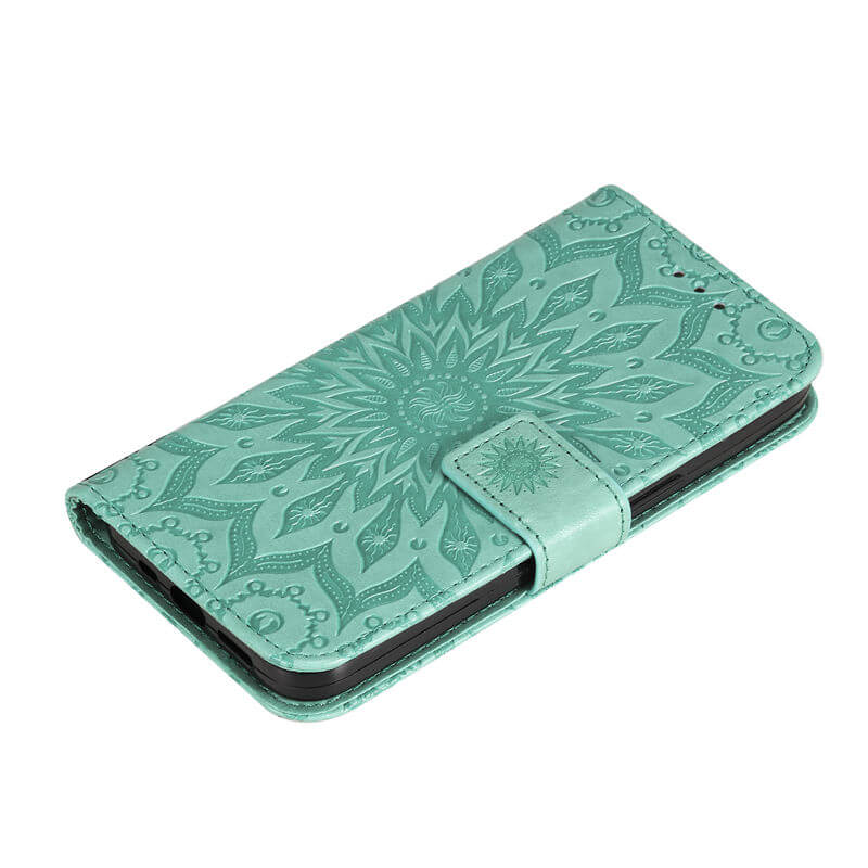 For iPhone 16 Plus Apricot Blossom Embossed Pattern Wallet Case