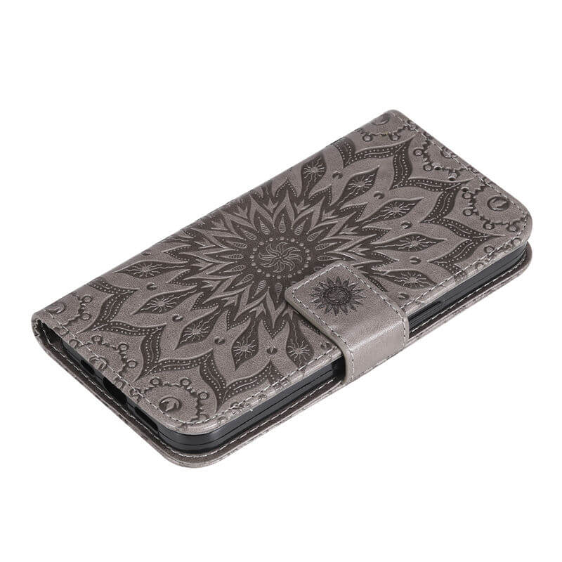 For iPhone 16 Pro Max Apricot Blossom Embossed Pattern Wallet Case