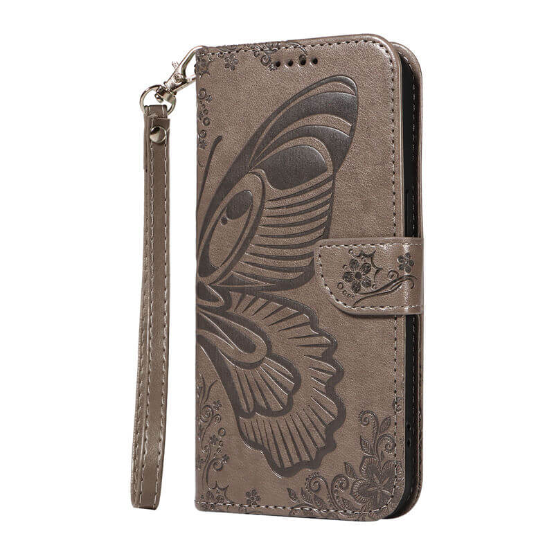 For iPhone 16 Plus Butterfly Embossed Wallet Case