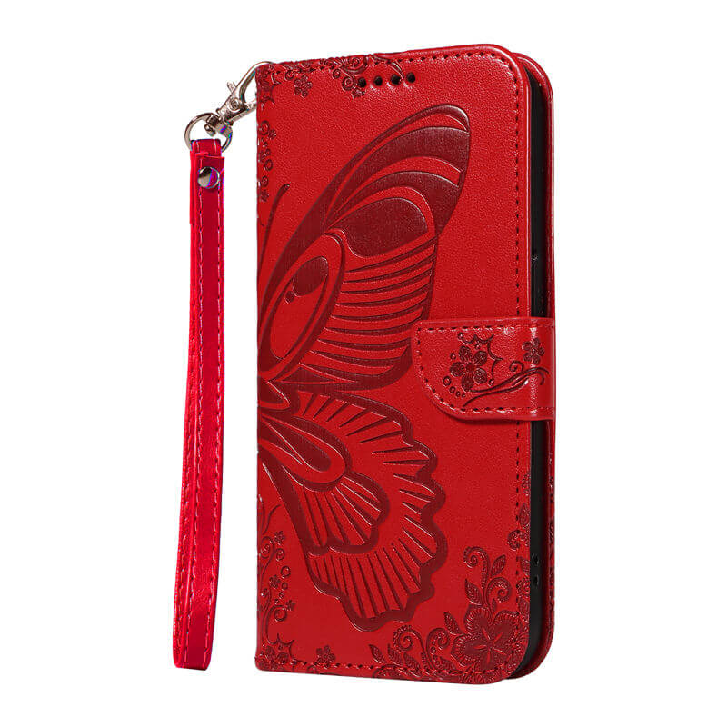 For iPhone 16 Plus Butterfly Embossed Wallet Case