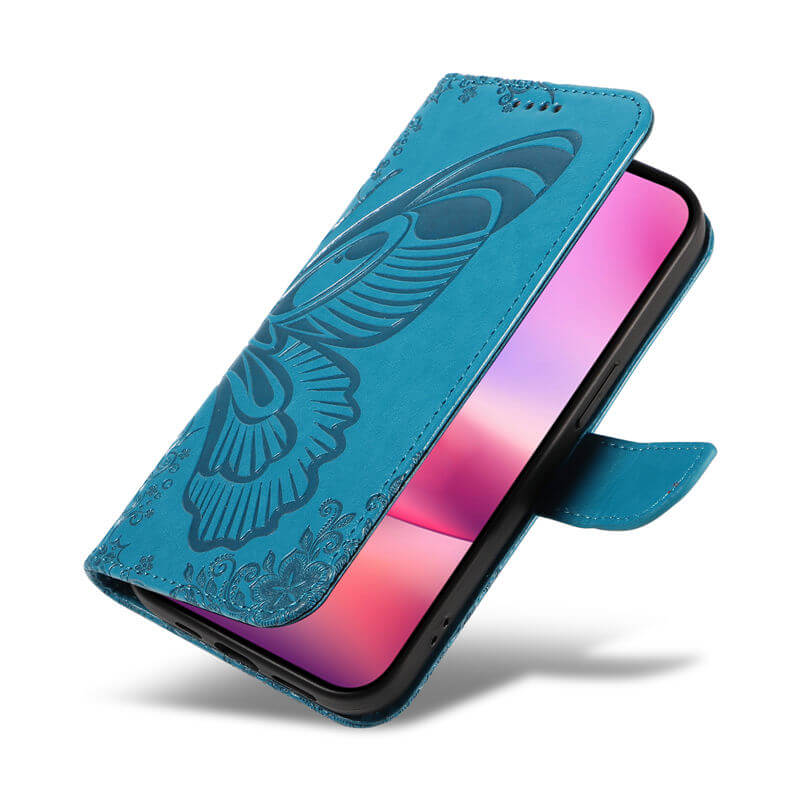 For iPhone 16 Butterfly Embossed Wallet Case