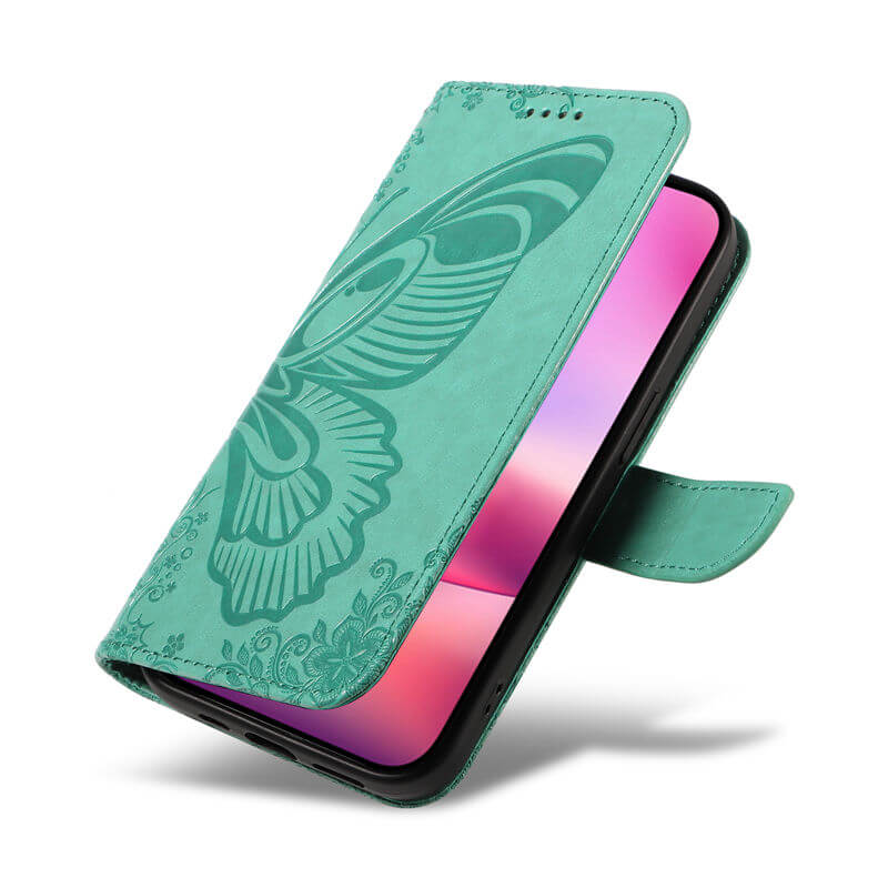 For iPhone 16 Butterfly Embossed Wallet Case