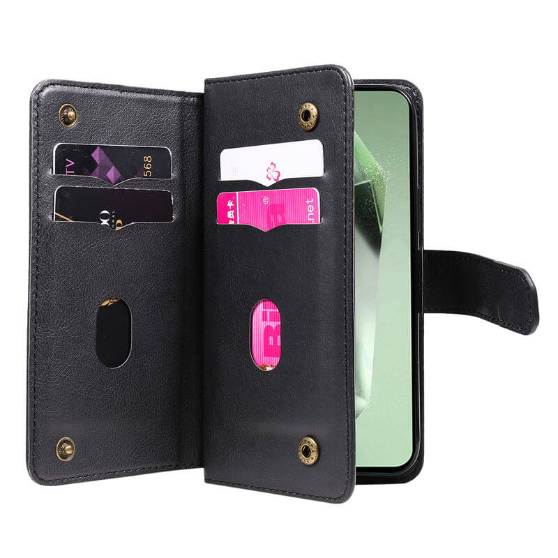 For Samsung Galaxy S24 FE Wallet 10 Card Slots Leather Case