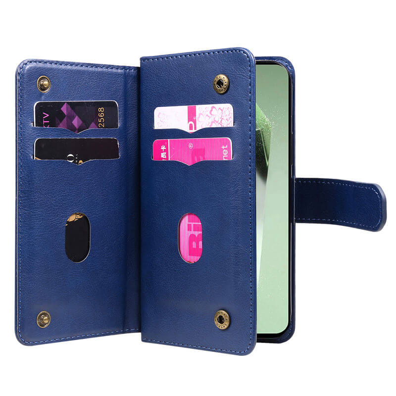 For Samsung Galaxy S24 FE Wallet 10 Card Slots Leather Case