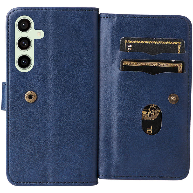 For Samsung Galaxy S24 FE Wallet 10 Card Slots Leather Case