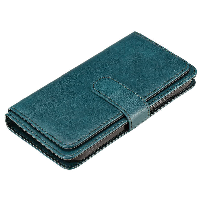 For iPhone 16 Wallet 10 Card Slots Leather Case