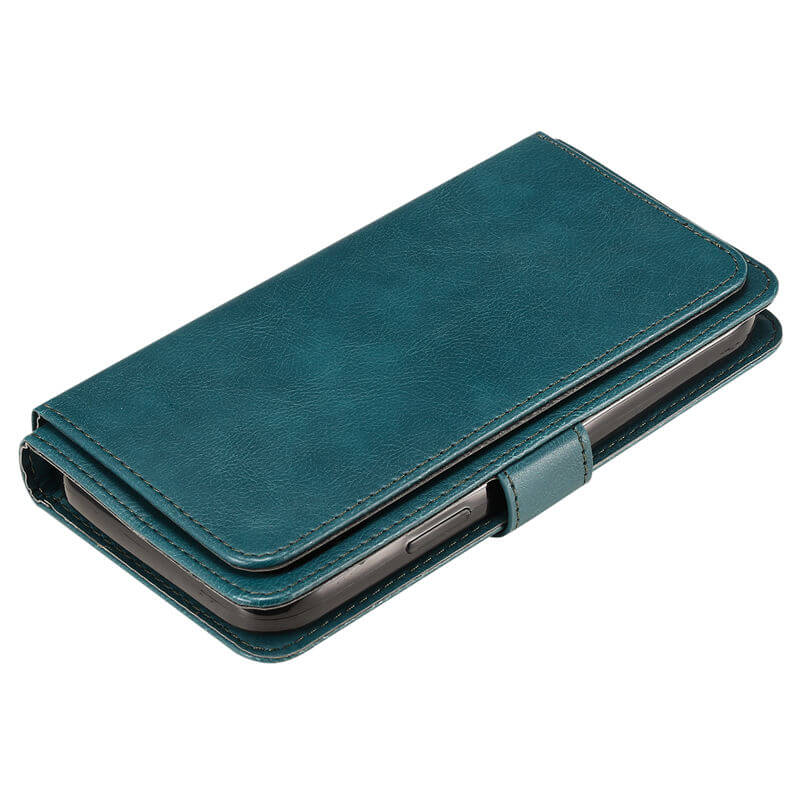 For iPhone 16 Wallet 10 Card Slots Leather Case