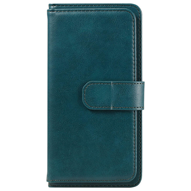 For iPhone 16 Wallet 10 Card Slots Leather Case