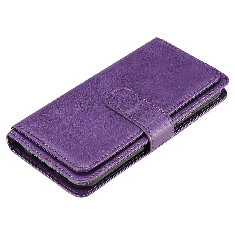 For iPhone 16 Wallet 10 Card Slots Leather Case