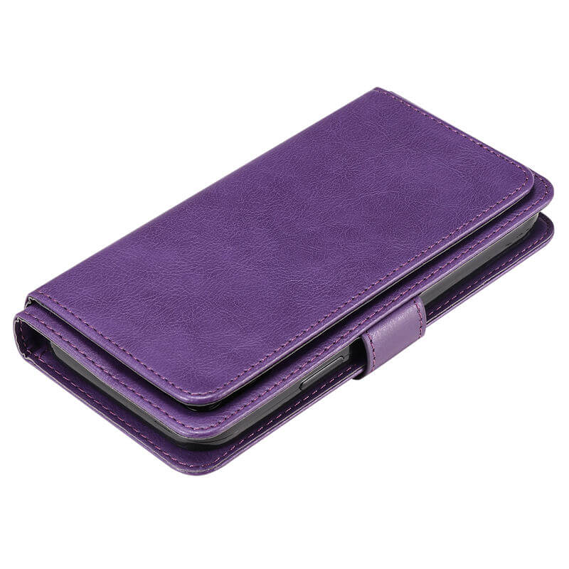 For iPhone 16 Wallet 10 Card Slots Leather Case