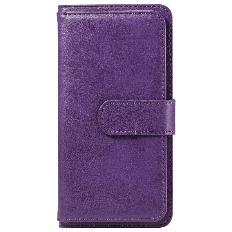 For iPhone 16 Wallet 10 Card Slots Leather Case