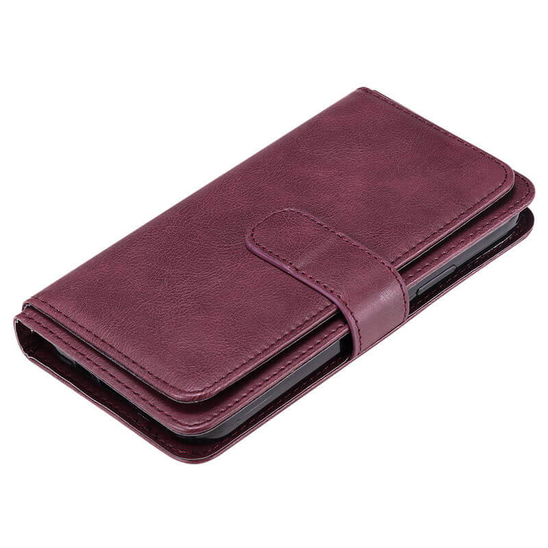 For iPhone 16 Wallet 10 Card Slots Leather Case