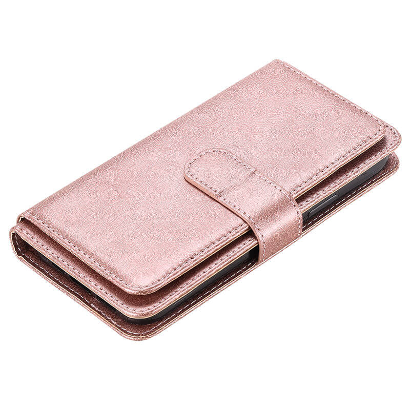 For iPhone 16 Wallet 10 Card Slots Leather Case