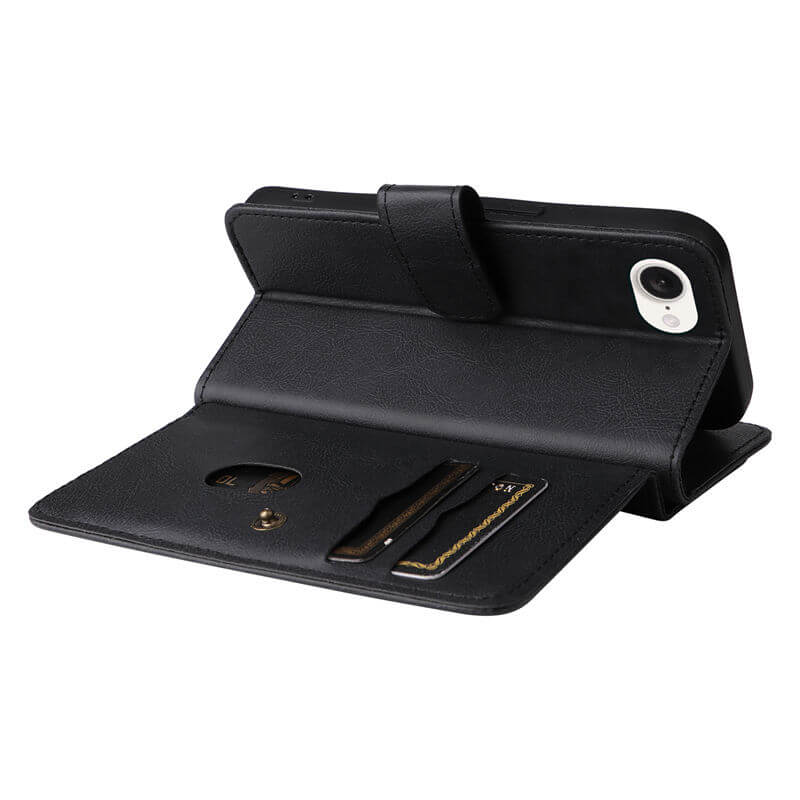 For iPhone 16e Wallet 10 Card Slots Leather Case