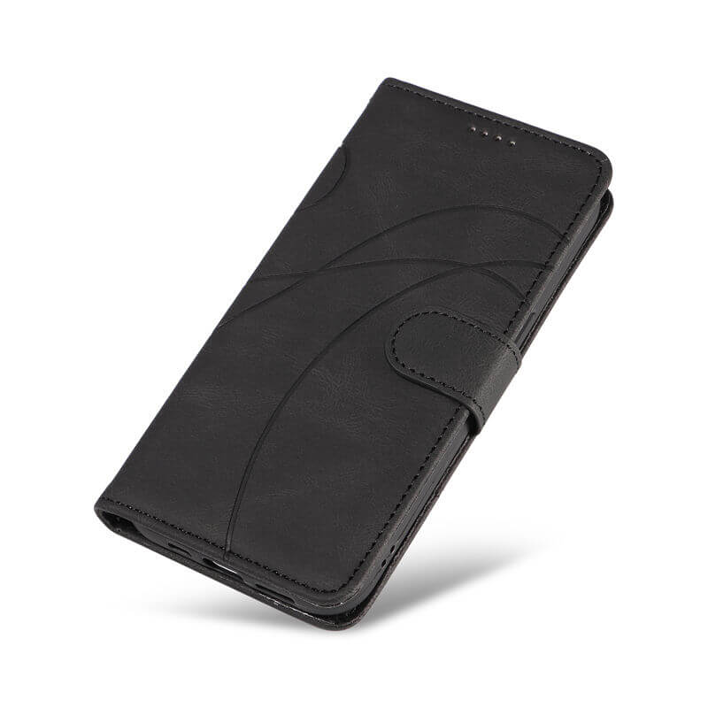 For iPhone 16 Imprinted Line Wallet Magnetic Kickstand Case