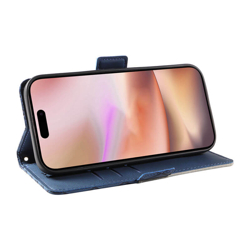 For iPhone 16 Plus Color Splicing Wallet Kickstand Magnetic Case