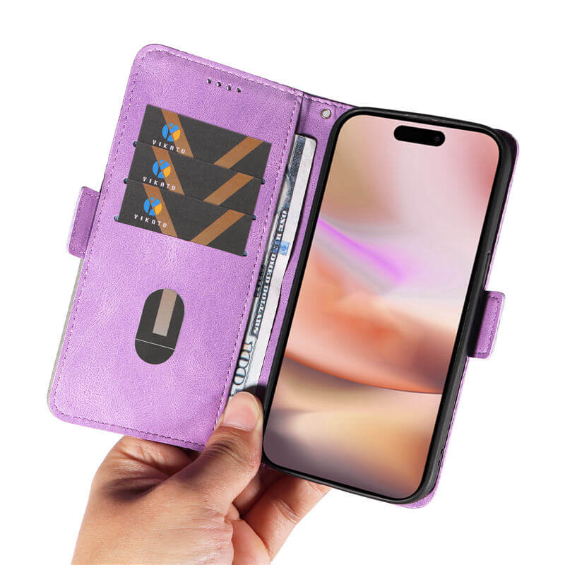 For iPhone 16 Plus Color Splicing Wallet Kickstand Magnetic Case