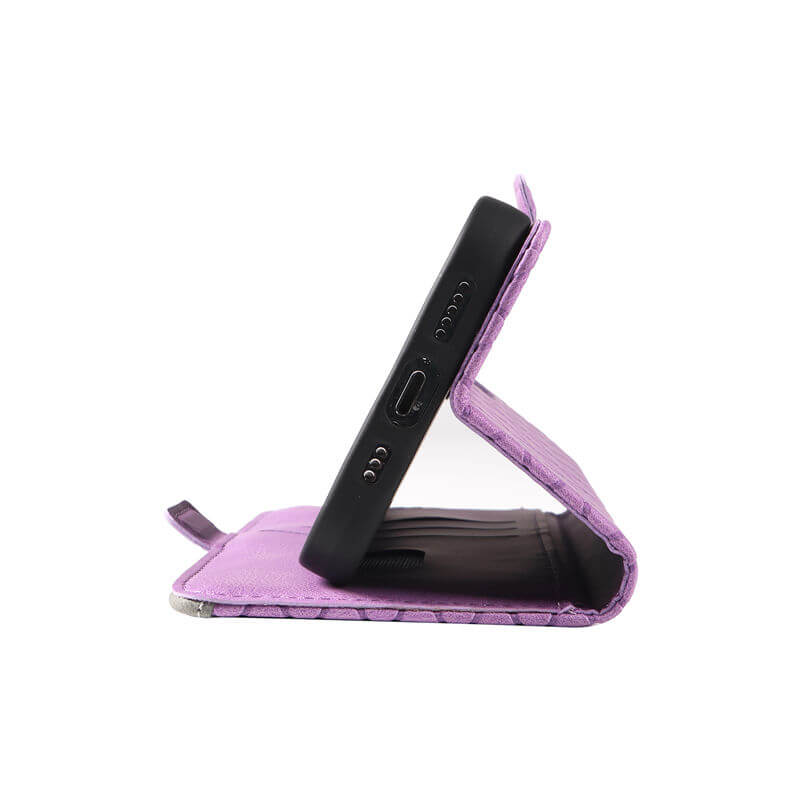 For iPhone 16 Color Splicing Wallet Kickstand Magnetic Case