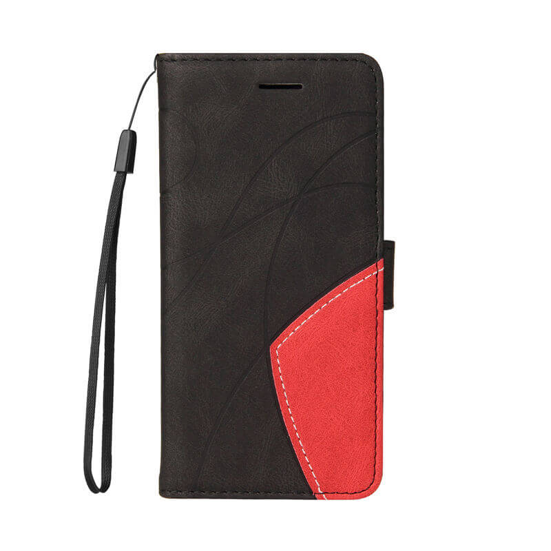 For iPhone 16 Dual-Color Splicing Wallet Magnetic Stand Case