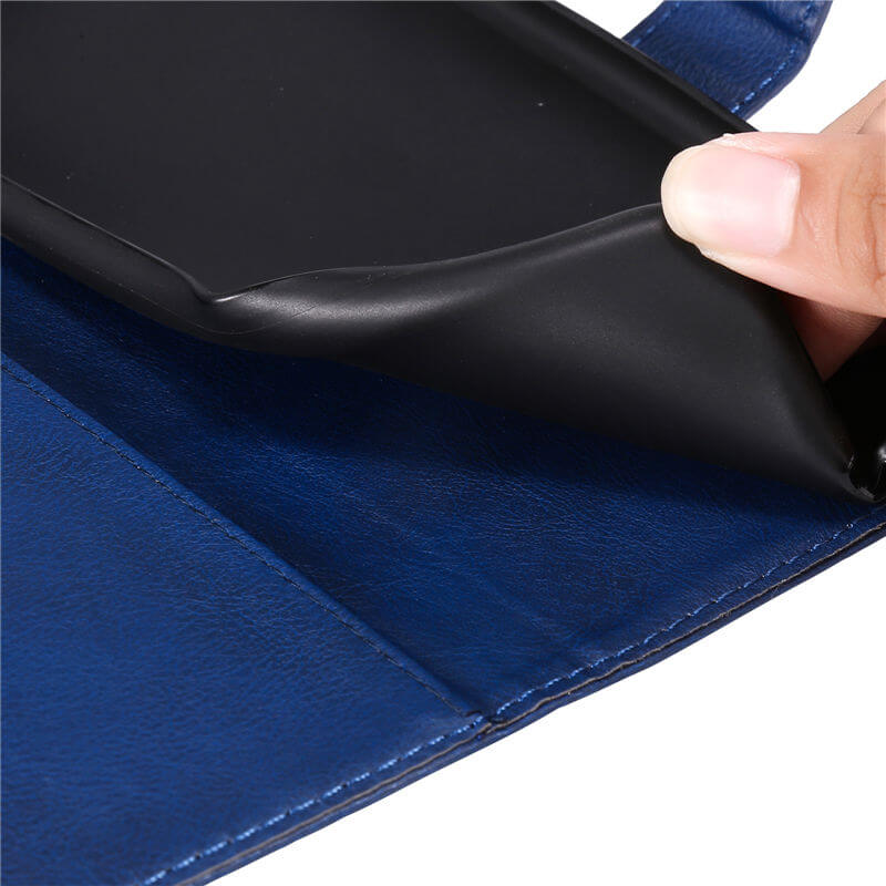 For iPhone 16 Plus Solid Color Wallet Magnetic Kickstand Case