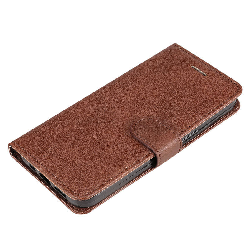 For iPhone 16 Plus Solid Color Wallet Magnetic Kickstand Case