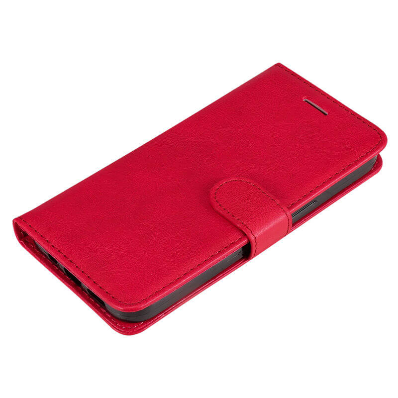 For iPhone 16 Plus Solid Color Wallet Magnetic Kickstand Case