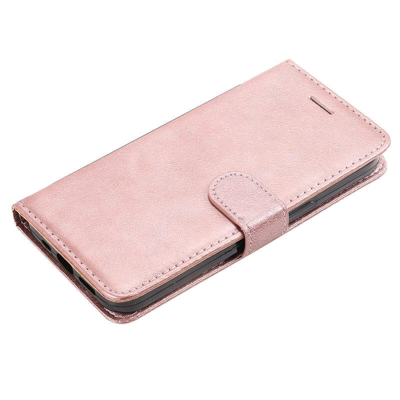 For iPhone 16 Plus Solid Color Wallet Magnetic Kickstand Case