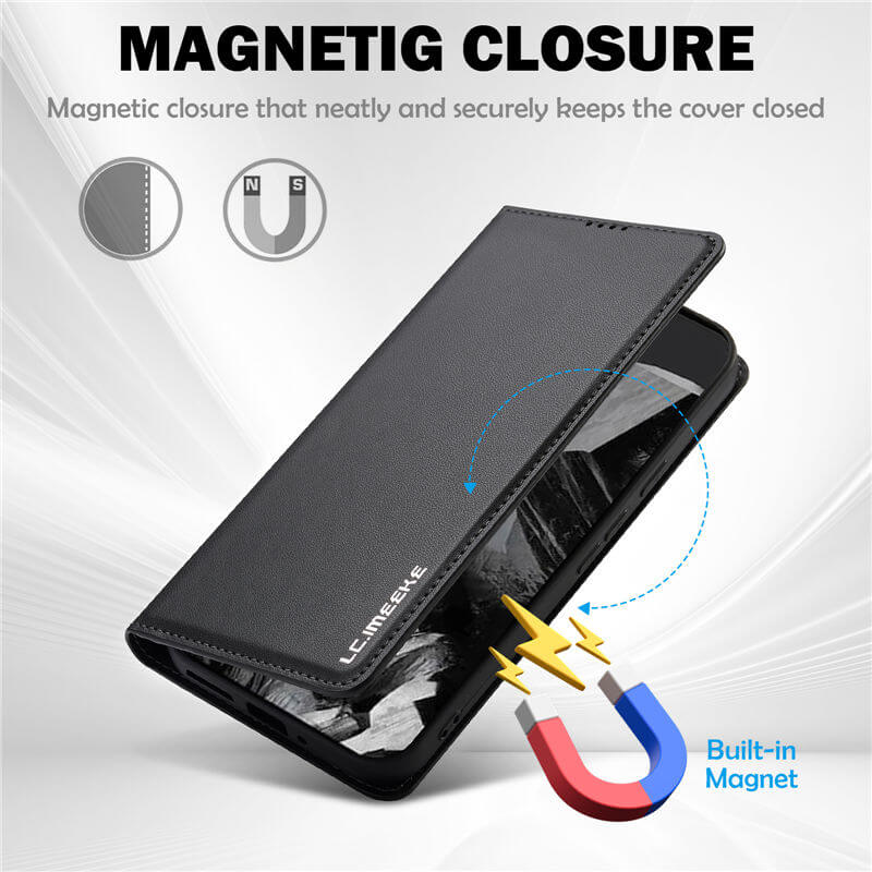 LC.IMEEKE Google Pixel 9 Pro XL Silm Wallet Kickstand Magnetic Case