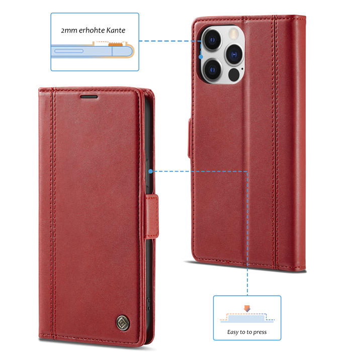 LC.IMEEKE Wallet Kickstand Magnetic Buckle Phone Case