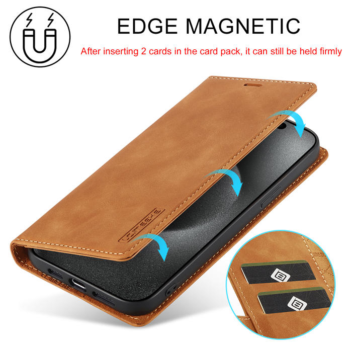 LC.IMEEKE iPhone 15 Pro Max Wallet Magnetic Case