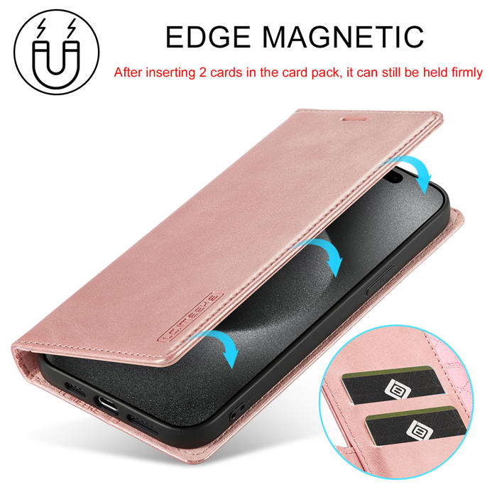 LC.IMEEKE iPhone 15 Pro Max Wallet Magnetic Case