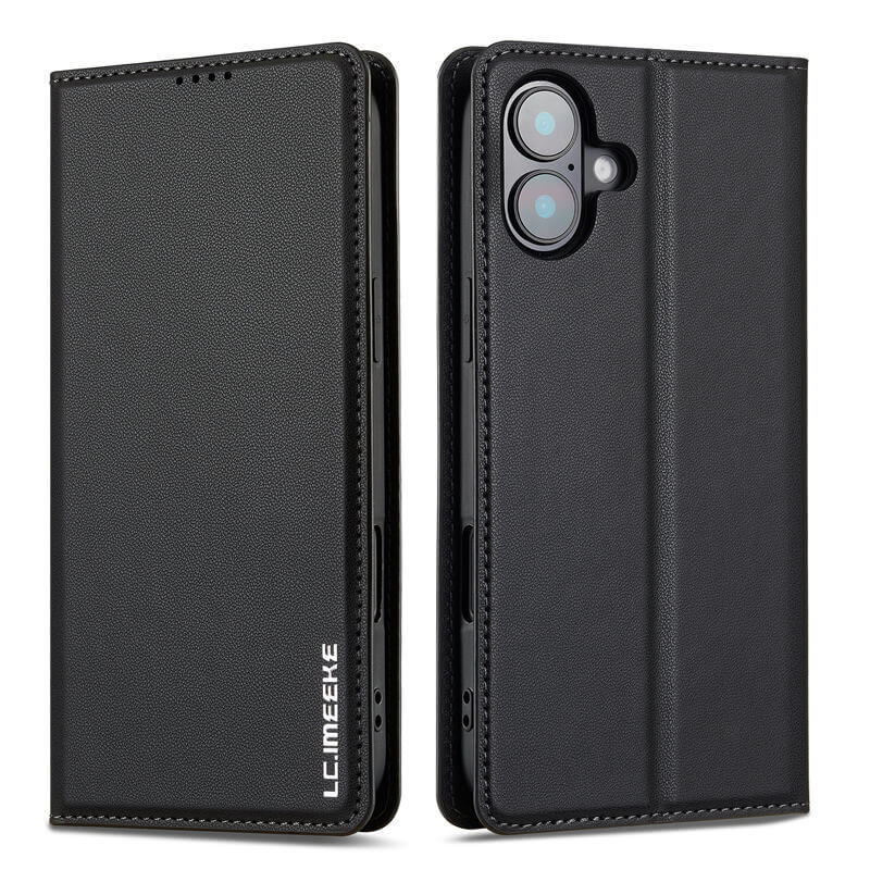 LC.IMEEKE iPhone 16 Plus Silm Wallet Kickstand Magnetic Case