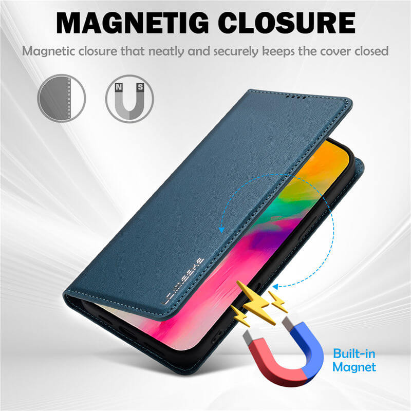 LC.IMEEKE iPhone 16 Plus Silm Wallet Kickstand Magnetic Case