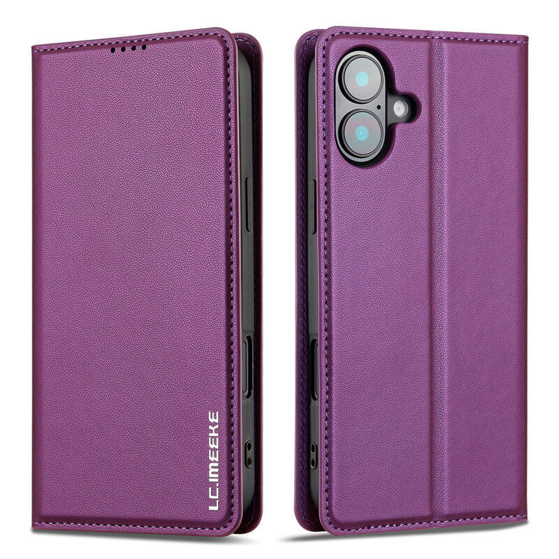 LC.IMEEKE iPhone 16 Plus Silm Wallet Kickstand Magnetic Case