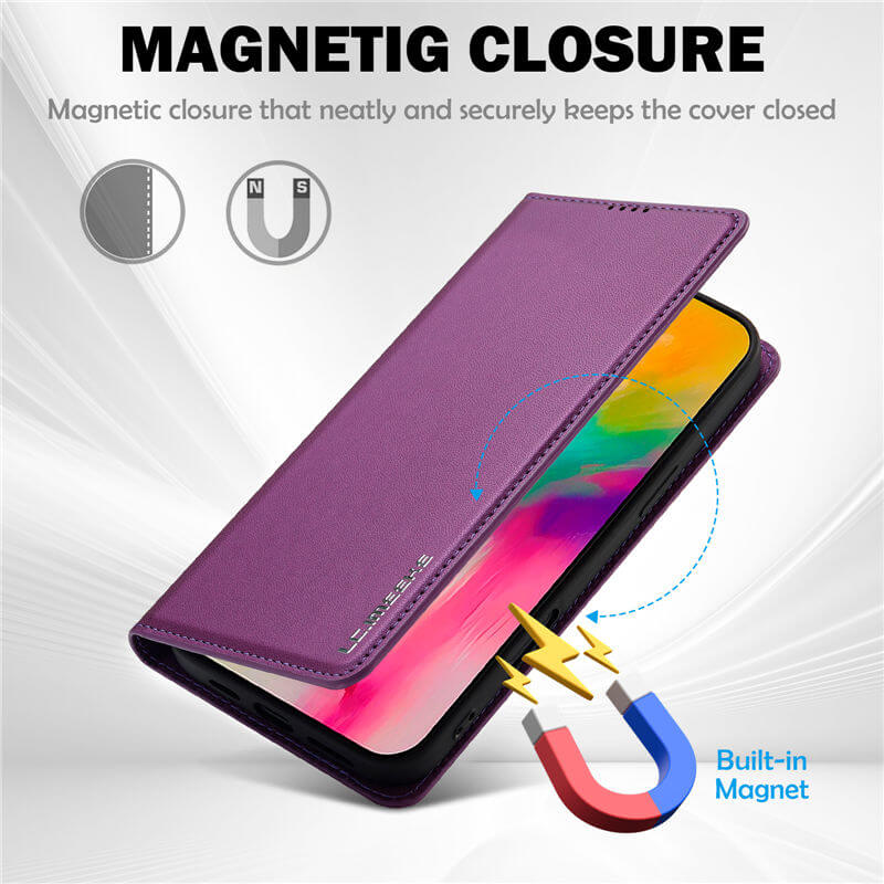 LC.IMEEKE iPhone 16 Silm Wallet Kickstand Magnetic Case