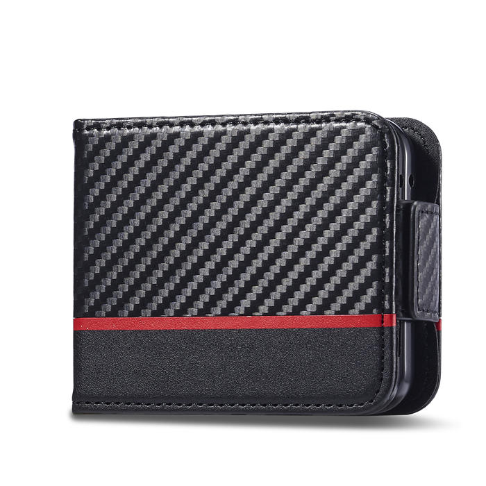 LC.IMEEKE Samsung Galaxy Z Flip5 Carbon Fiber Texture Cover 