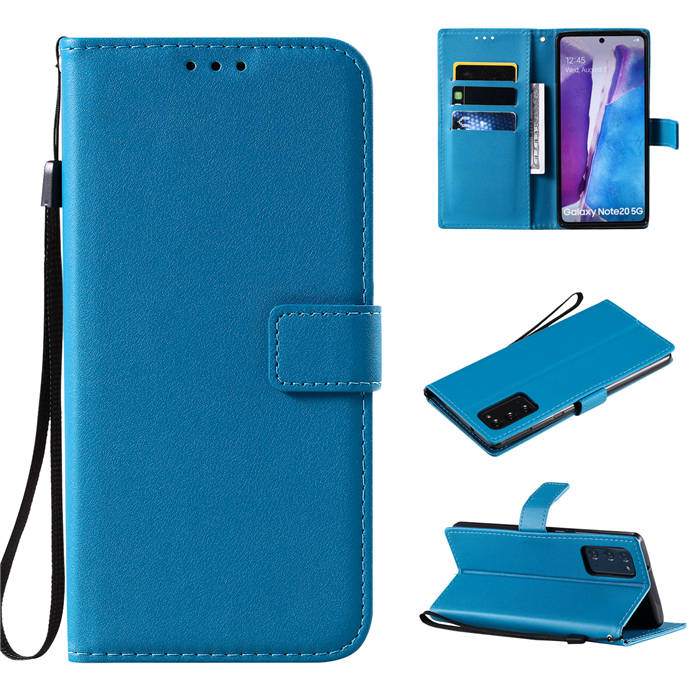 Samsung Galaxy Note 20 Wallet Kickstand Magnetic Case Sky Blue