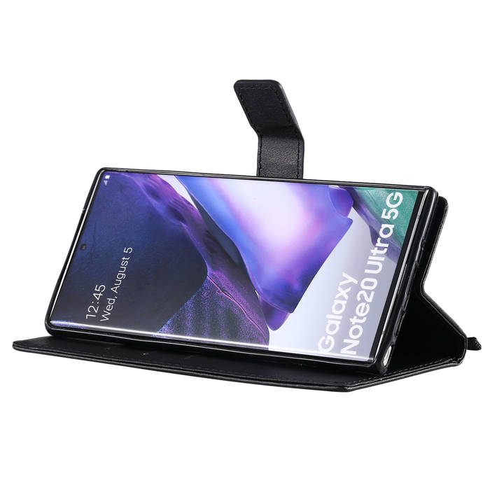 Samsung Galaxy Note 20 Ultra Wallet Kickstand Magnetic Case Black