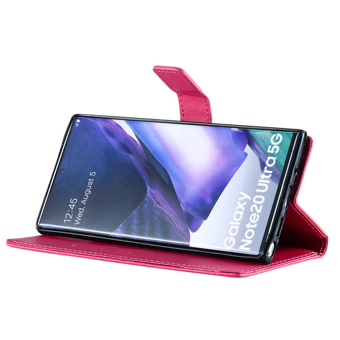 Samsung Galaxy Note 20 Ultra Wallet Kickstand Magnetic Case Rose