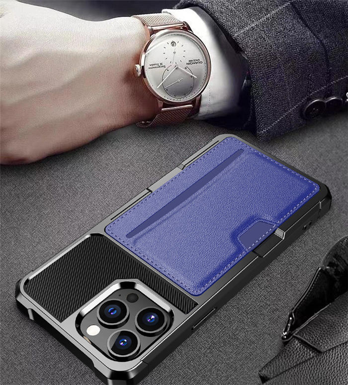 Shockproof Card Slot Magnetic PU Leather + TPU Phone Case