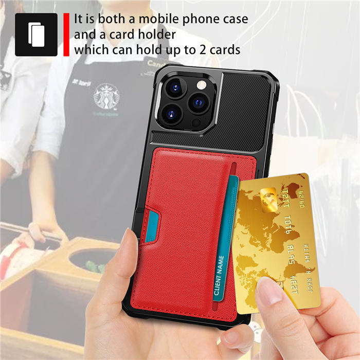 Shockproof Card Slot Magnetic PU Leather + TPU Phone Case