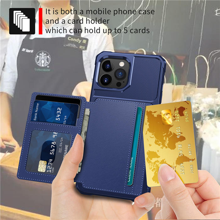 Kickstand Card Holder PU Leather Coated TPU Phone Case