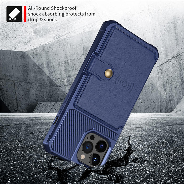 Kickstand Card Holder PU Leather Coated TPU Phone Case