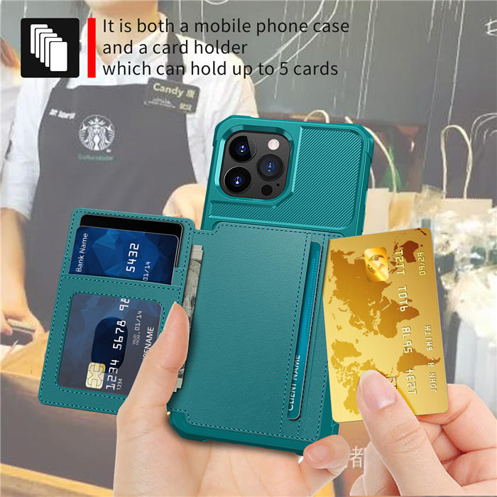 Kickstand Card Holder PU Leather Coated TPU Phone Case